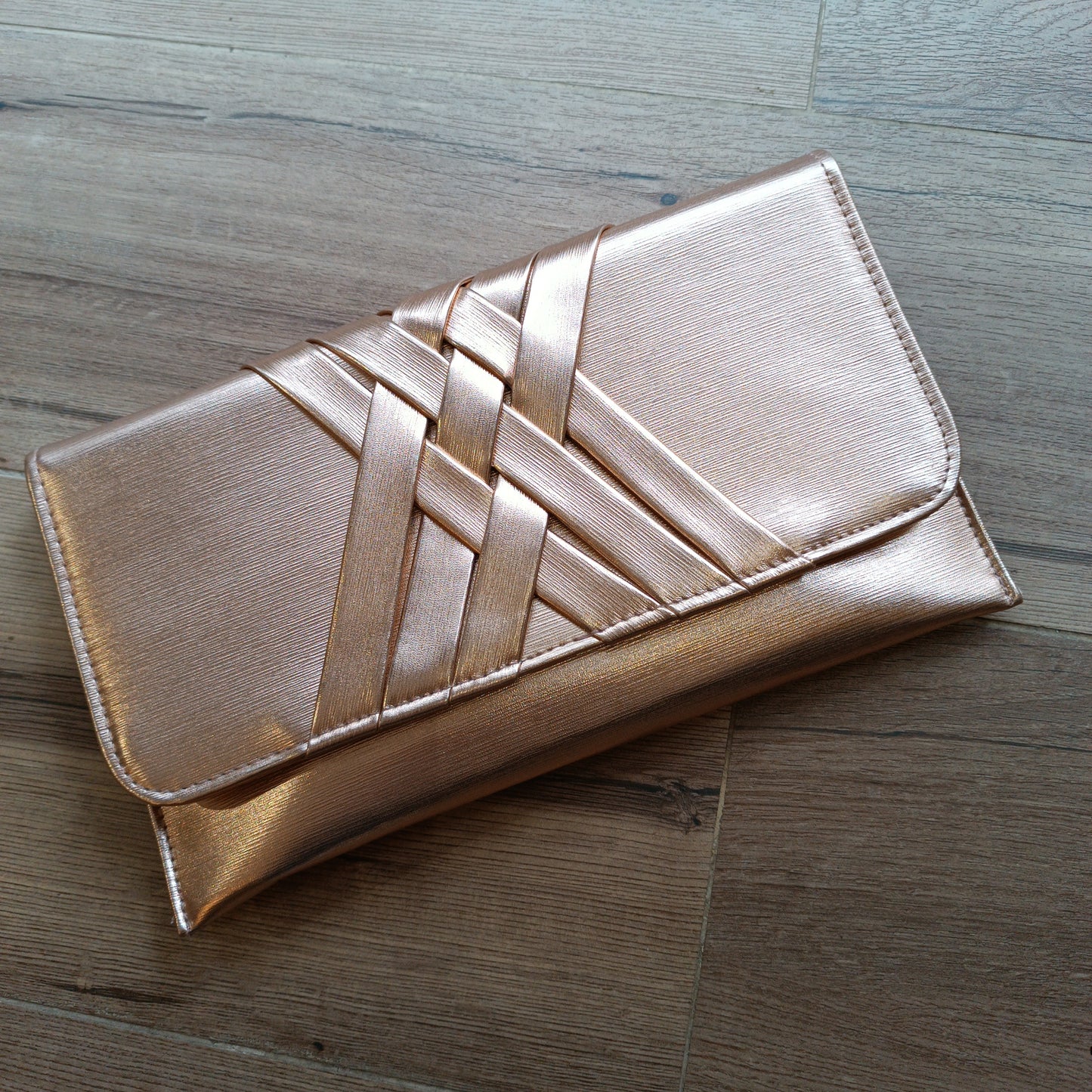 Cartera dorado-salmón