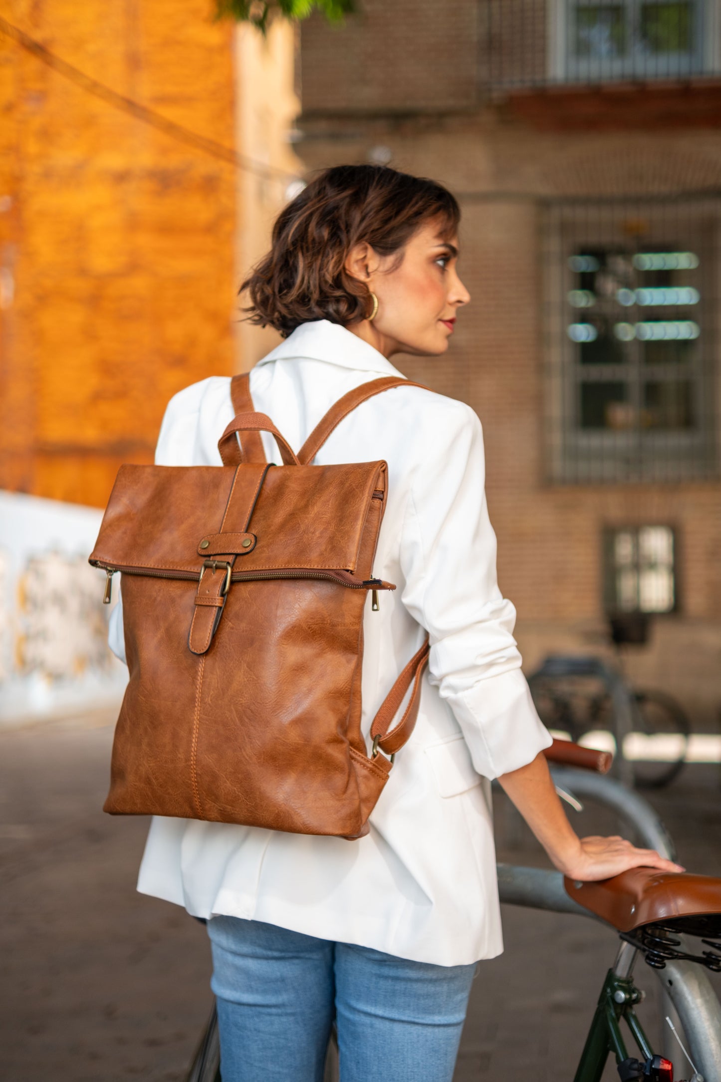 Mochila MAXI Color Cuero