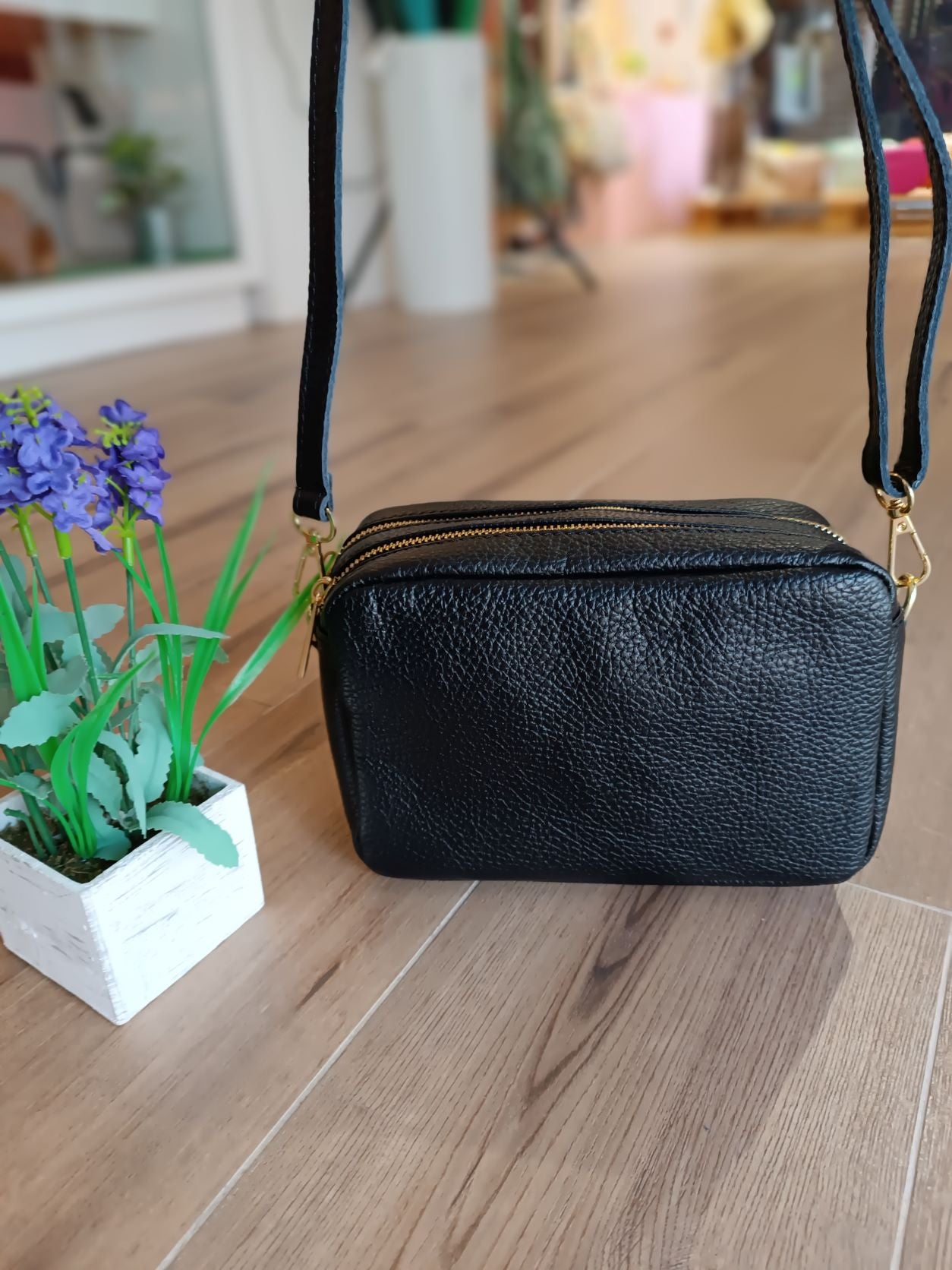 Bolso Nora en piel 2 cremalleras | Personalización gratuita