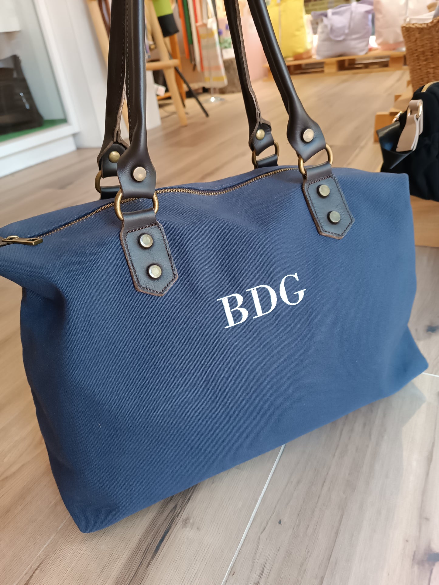 Bolso Camper Lona con asas en piel (PERSONALIZACIÓN GRATUITA)