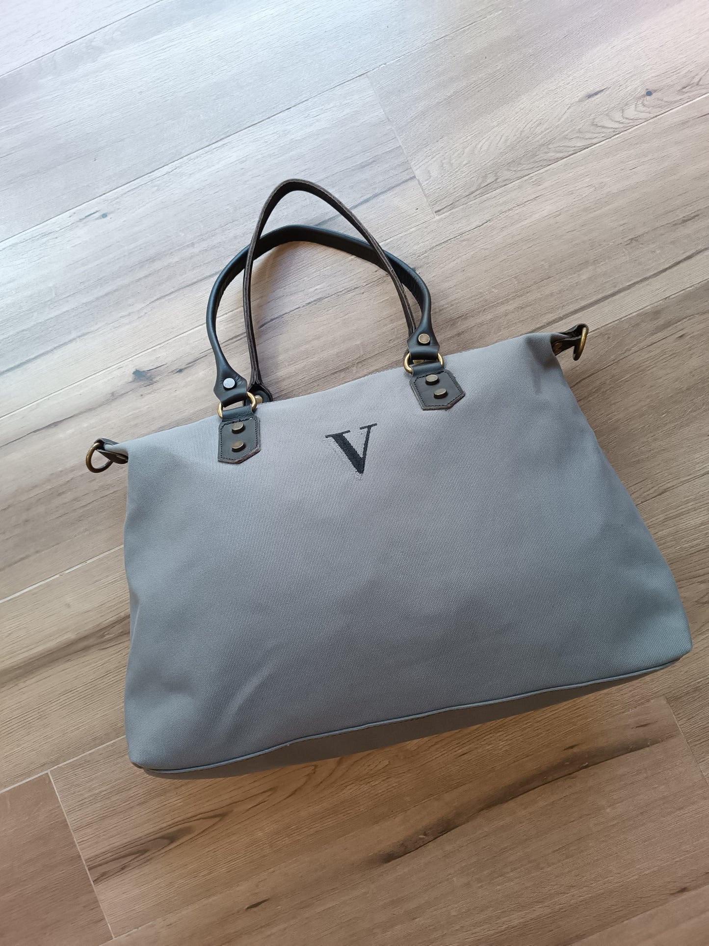 Bolso Camper Lona con asas en piel (PERSONALIZACIÓN GRATUITA)