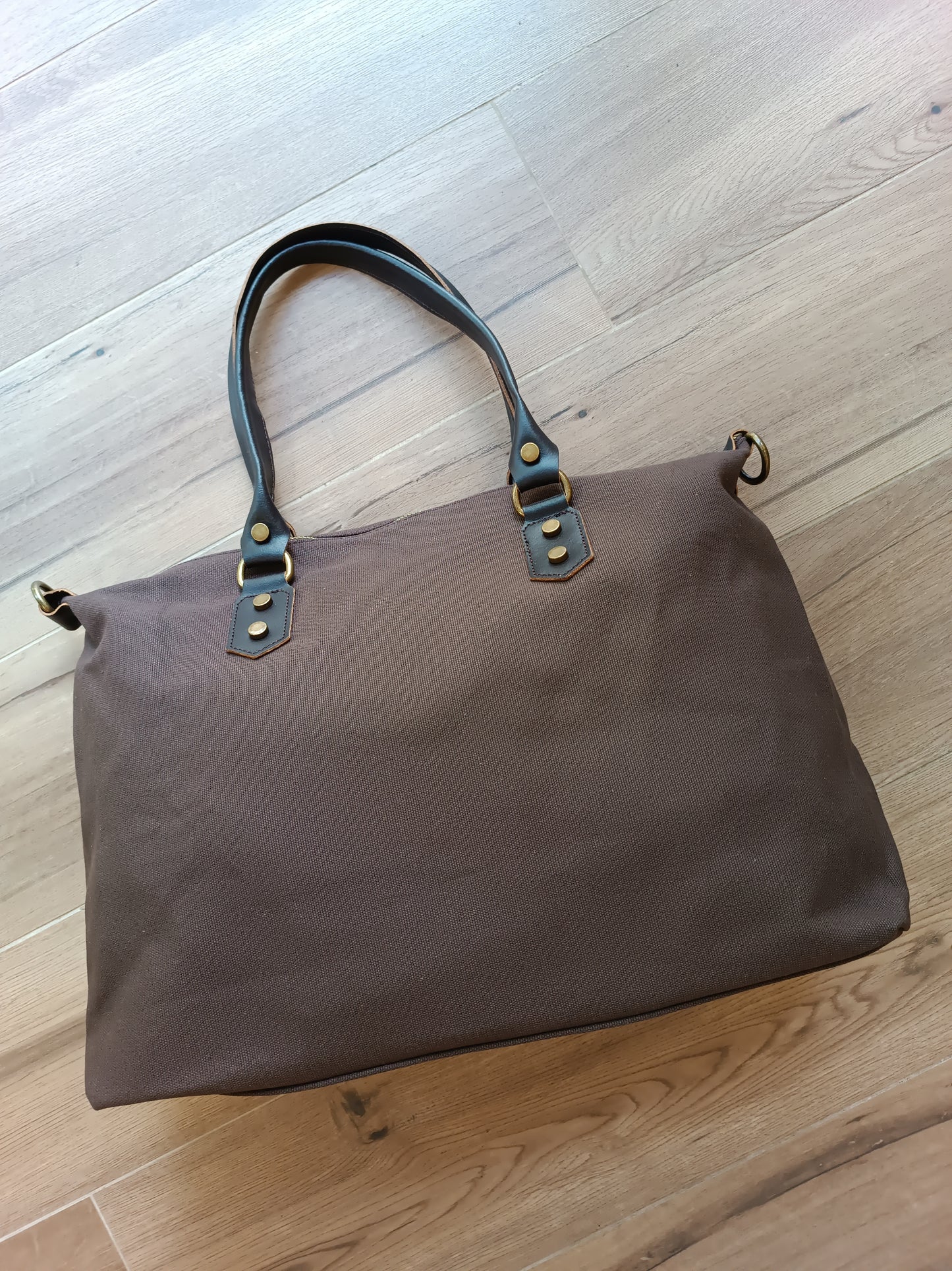 Bolso Camper Lona con asas en piel (PERSONALIZACIÓN GRATUITA)