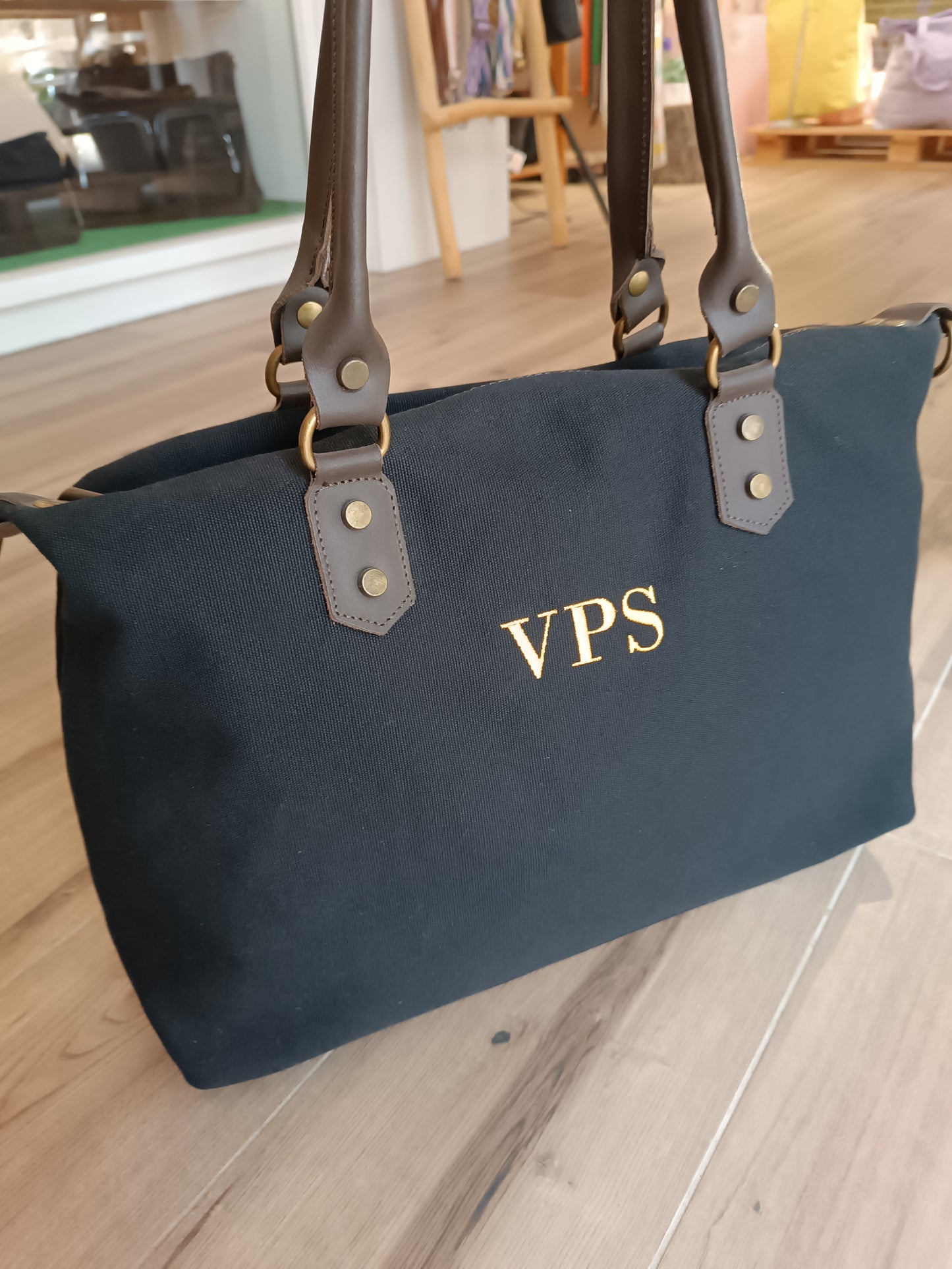 Bolso Camper Lona con asas en piel (PERSONALIZACIÓN GRATUITA)