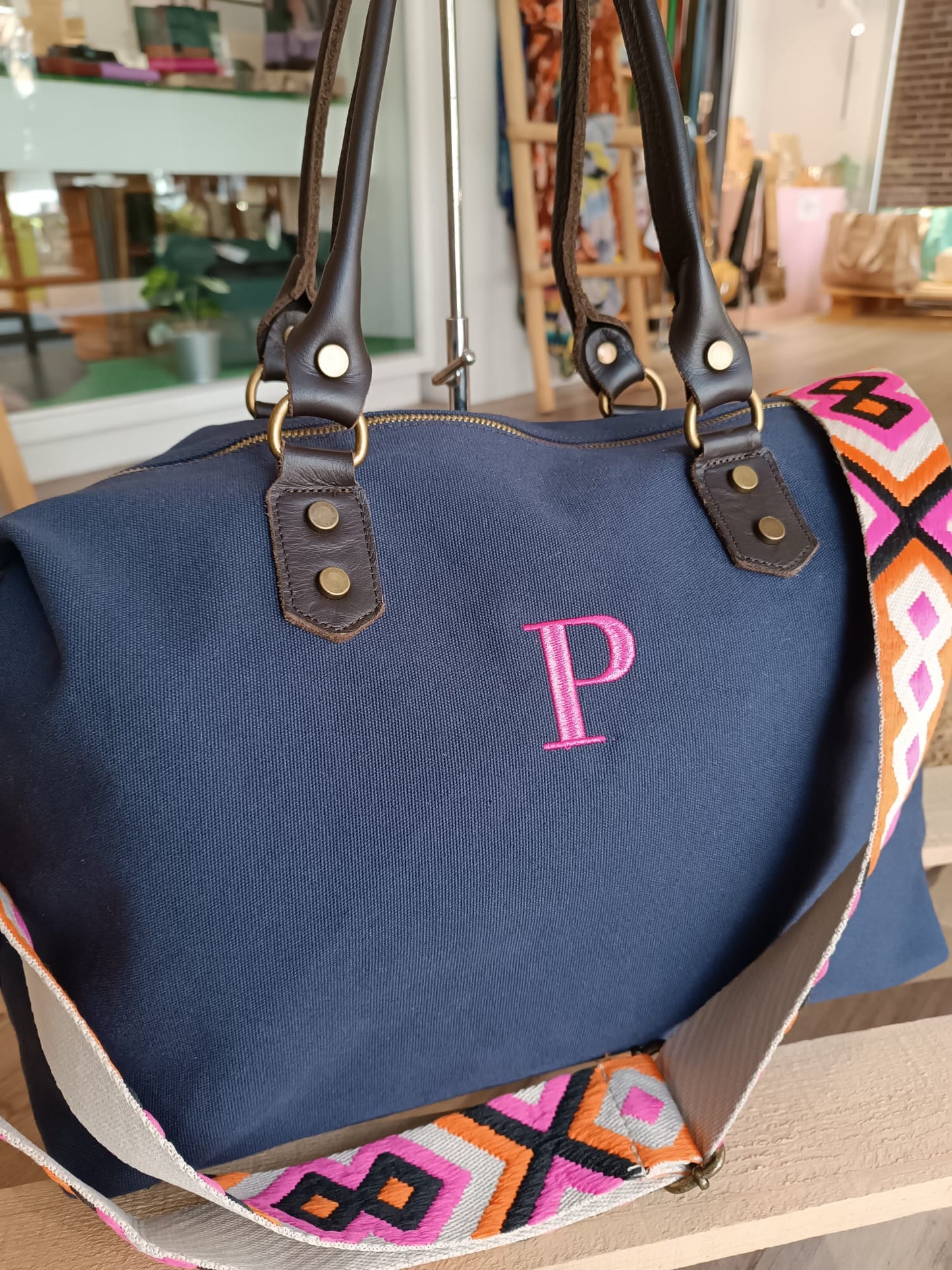 Bolso Camper Lona con asas en piel (PERSONALIZACIÓN GRATUITA)