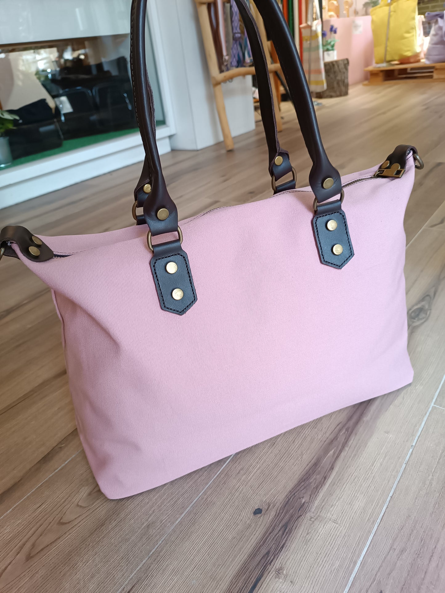 Bolso Camper Lona con asas en piel (PERSONALIZACIÓN GRATUITA)