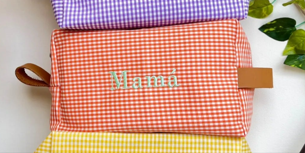 Neceser colores tela Vichy (personalizable)