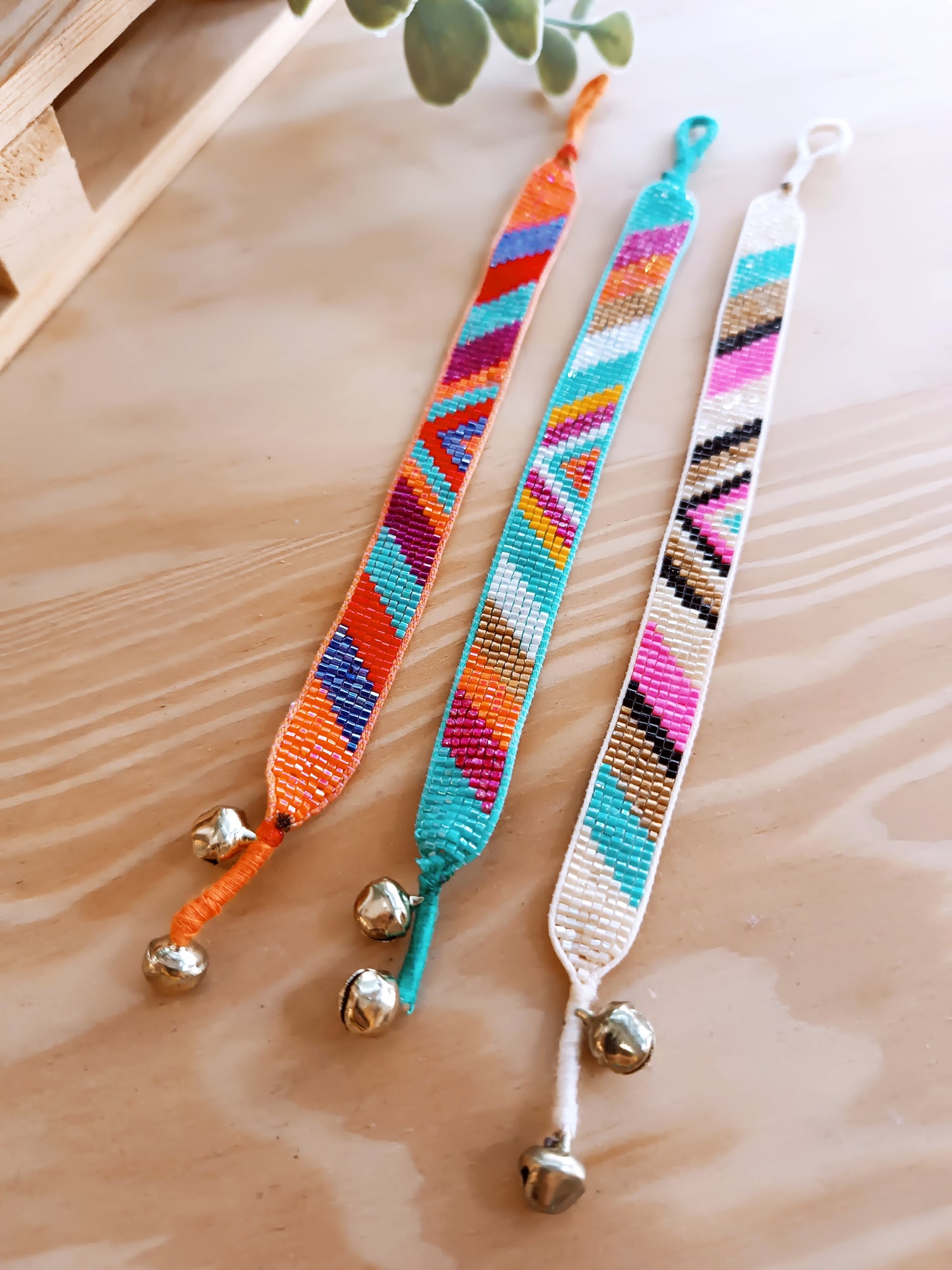 Pulsera Miyuki azul- naranja
