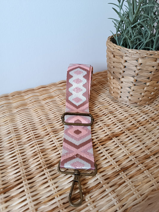 Asa rosa y beige (enganche bronce)