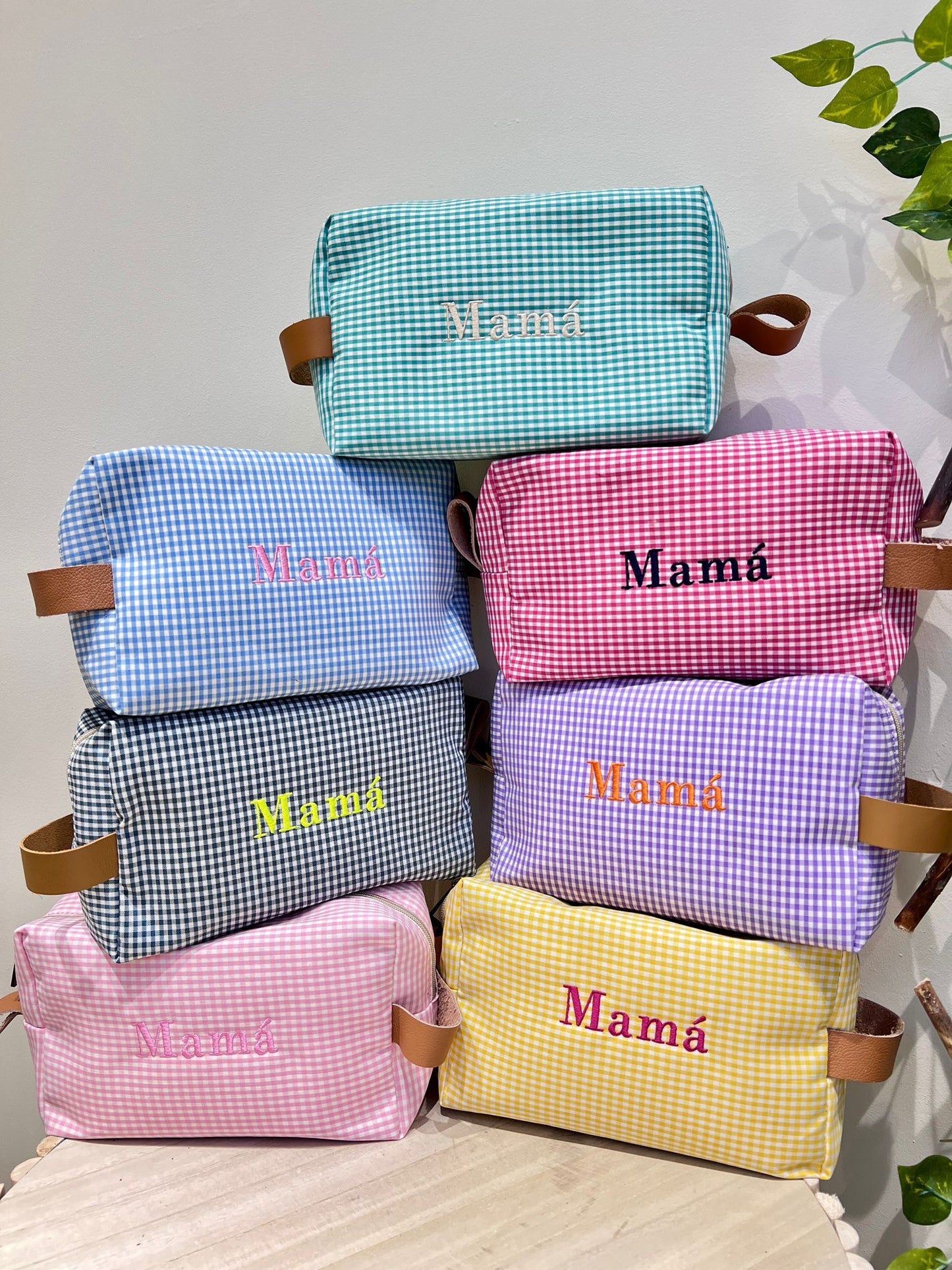 Neceser colores tela Vichy (personalizable)