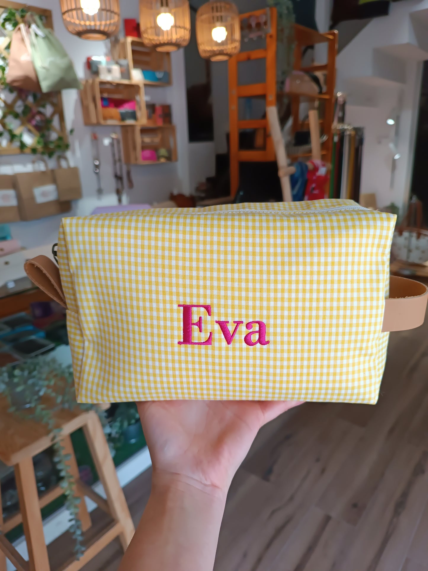 Neceser colores tela Vichy (personalizable)