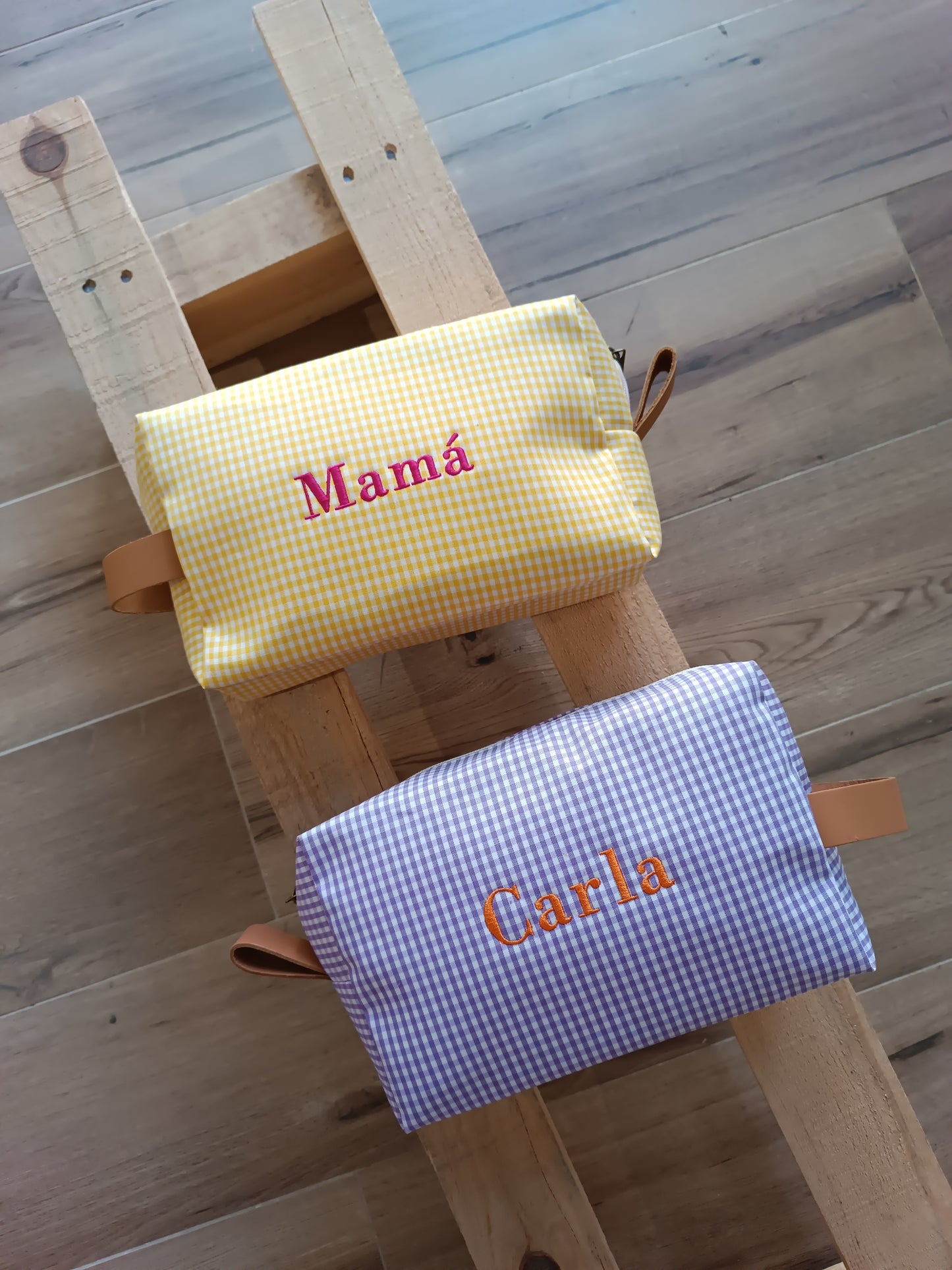 Neceser colores tela Vichy (personalizable)
