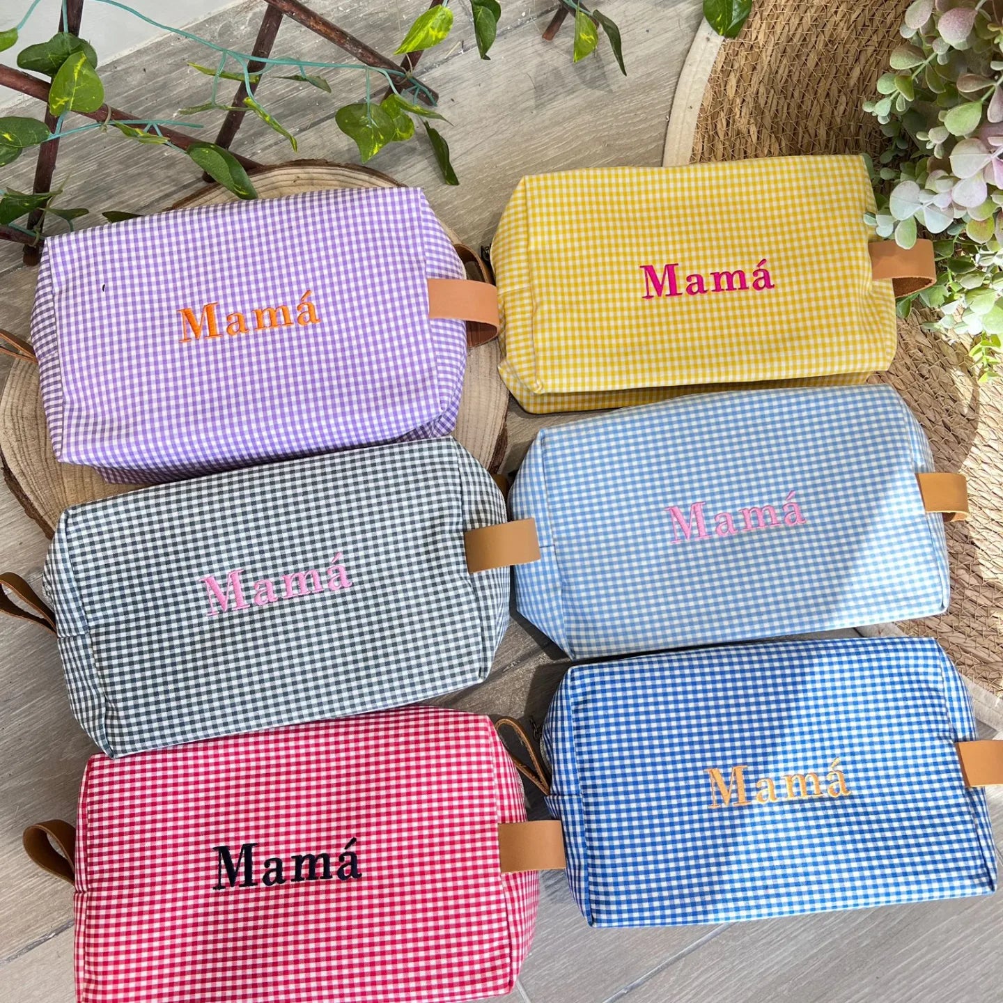 Neceser colores tela Vichy (personalizable)