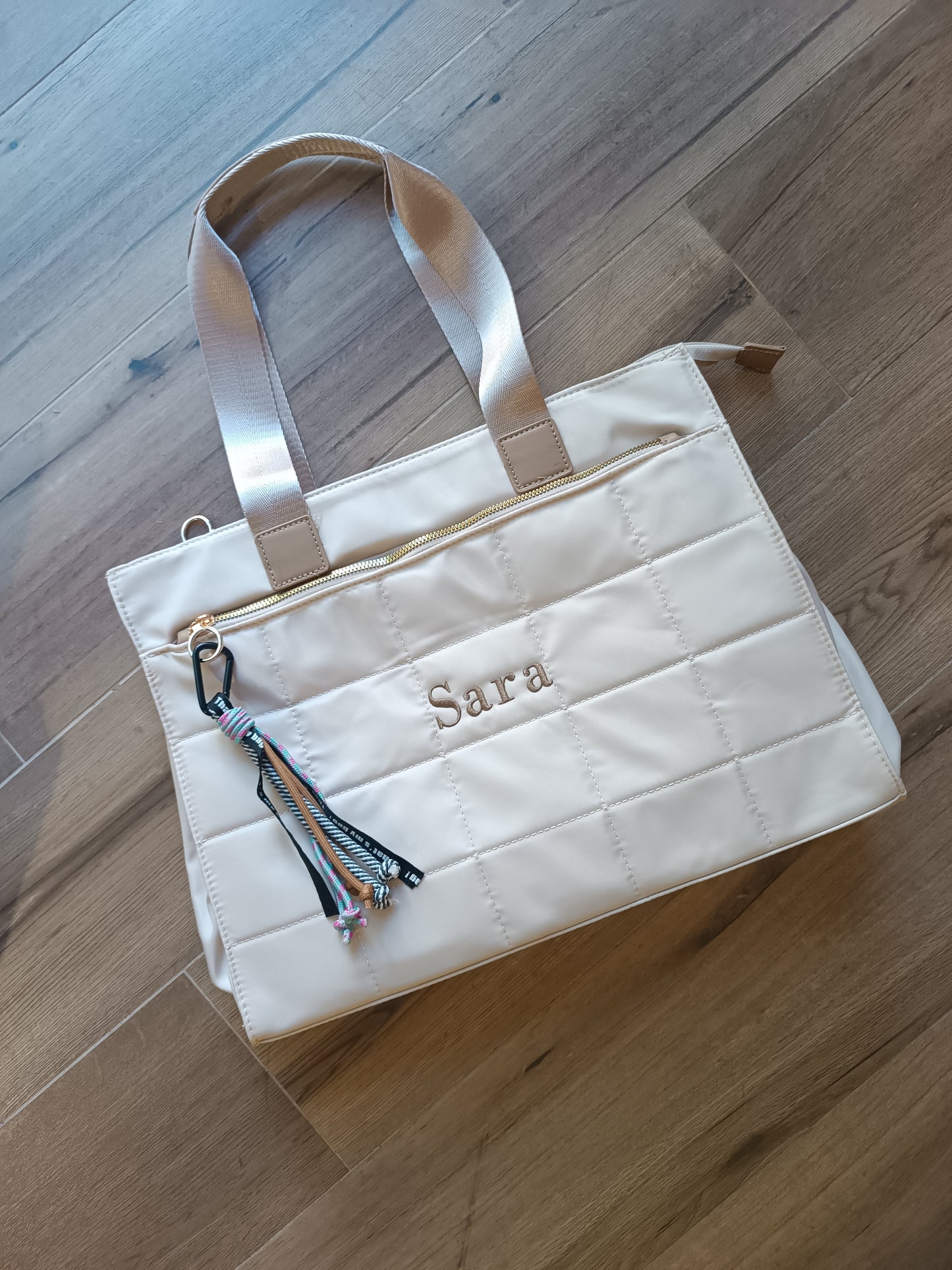Bolso Pau con asa corta y larga en nailon (PERSONALIZACIÓN GRATUITA)