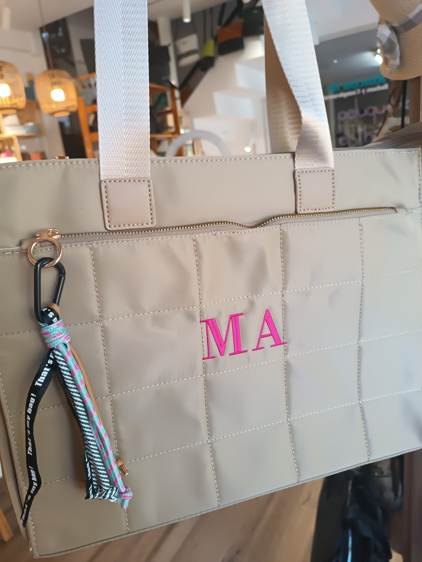 Bolso Pau con asa corta y larga en nailon (PERSONALIZACIÓN GRATUITA)
