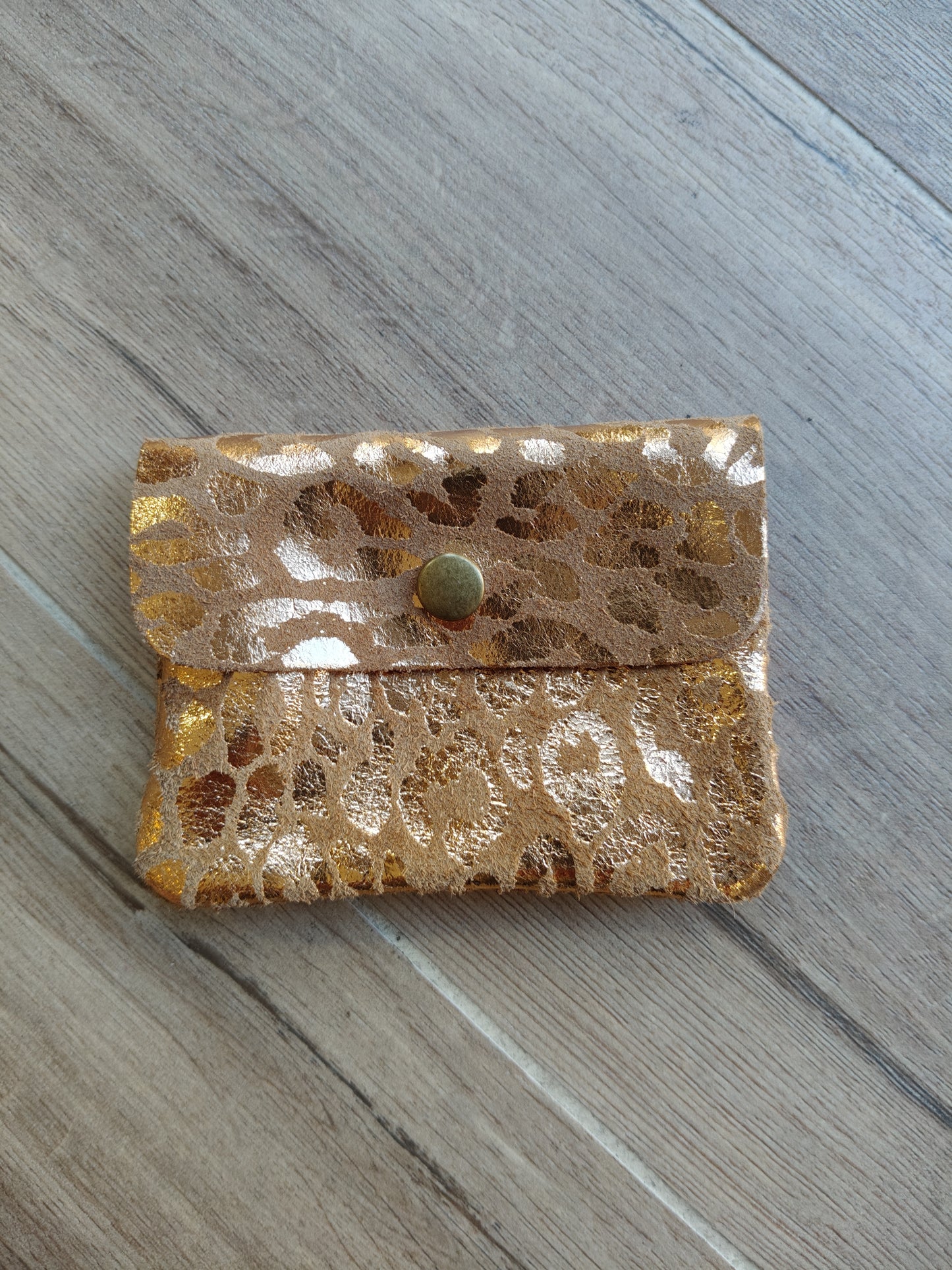 Monedero piel italiana animal print