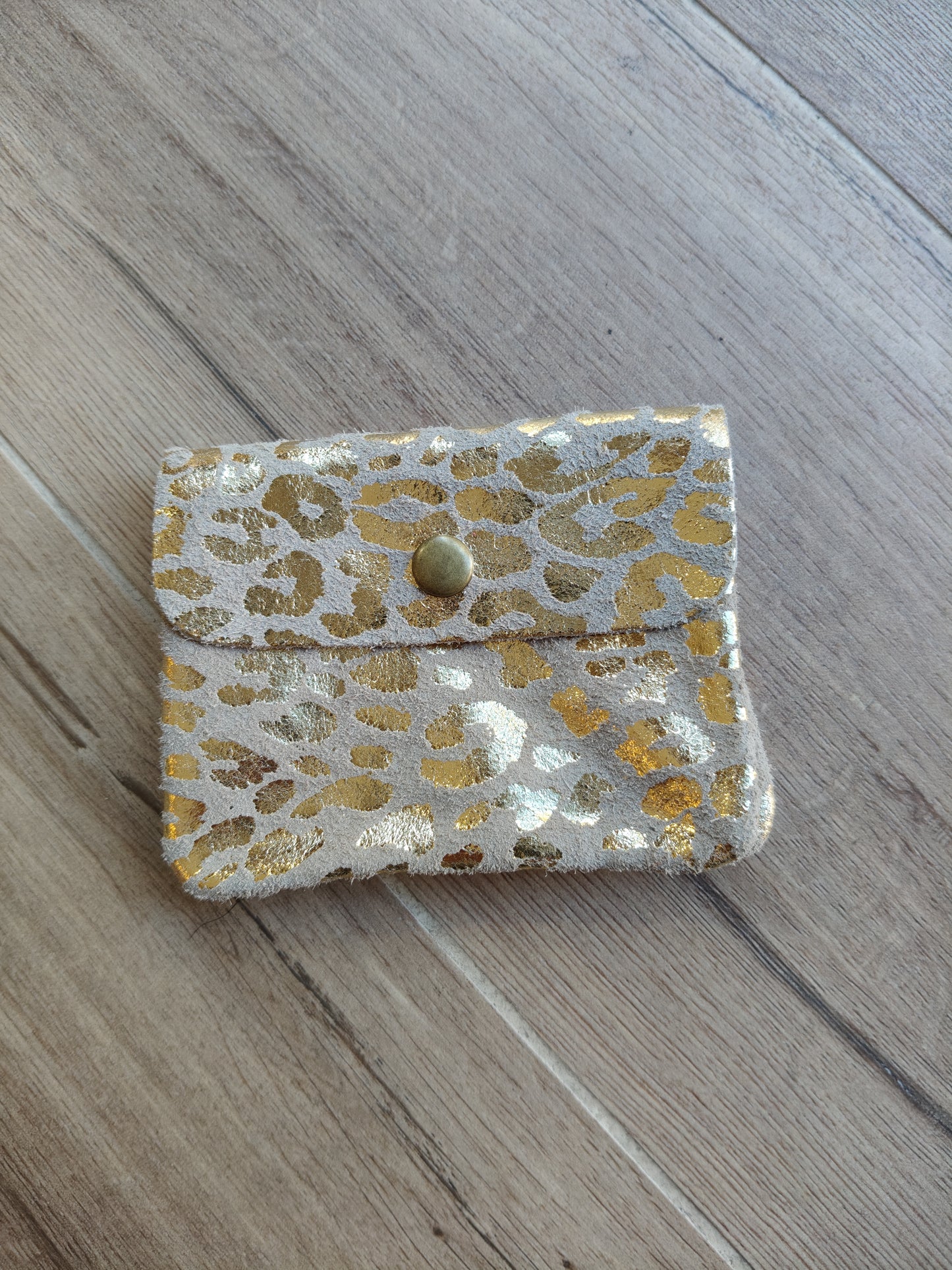 Monedero piel italiana animal print