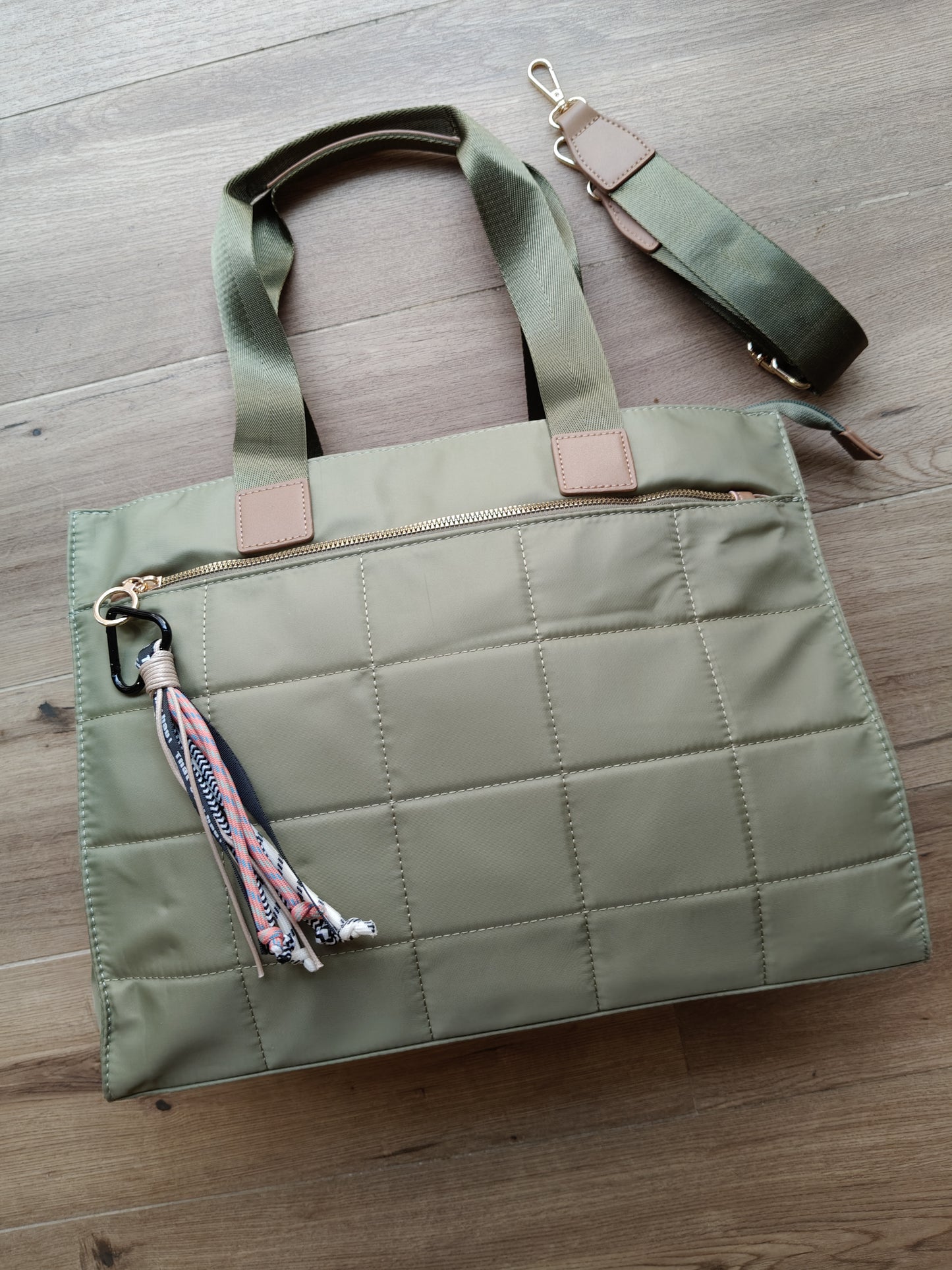 Bolso Pau con asa corta y larga en nailon (PERSONALIZACIÓN GRATUITA)