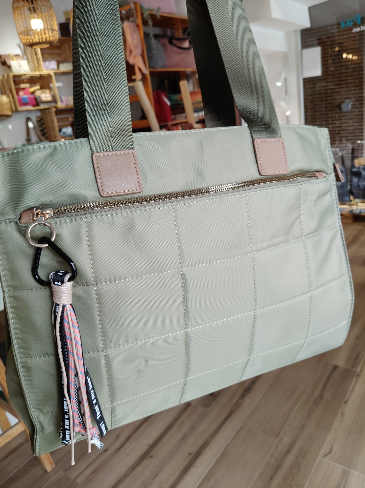 Bolso Pau con asa corta y larga en nailon (PERSONALIZACIÓN GRATUITA)