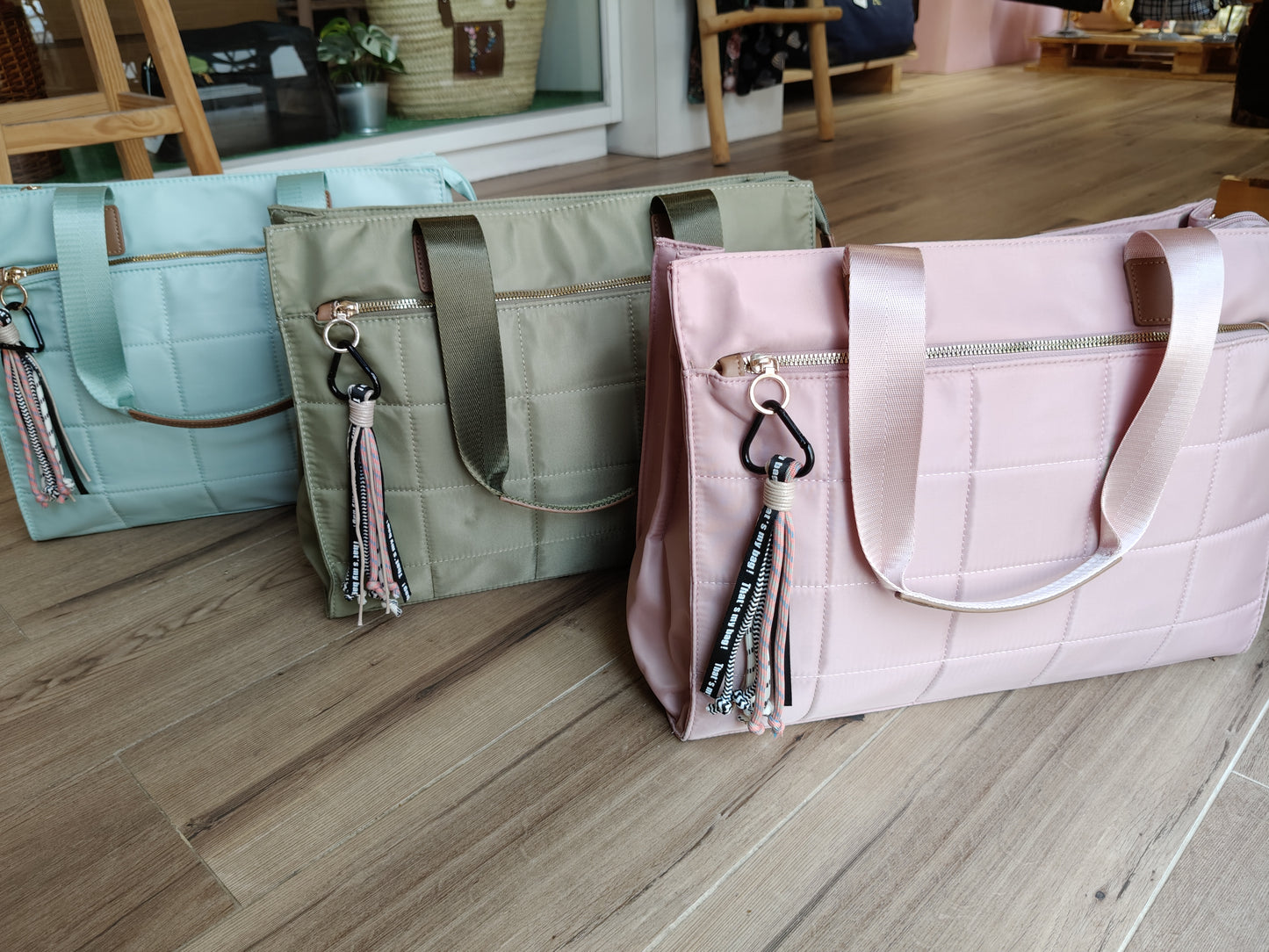 Bolso Pau con asa corta y larga en nailon (PERSONALIZACIÓN GRATUITA)