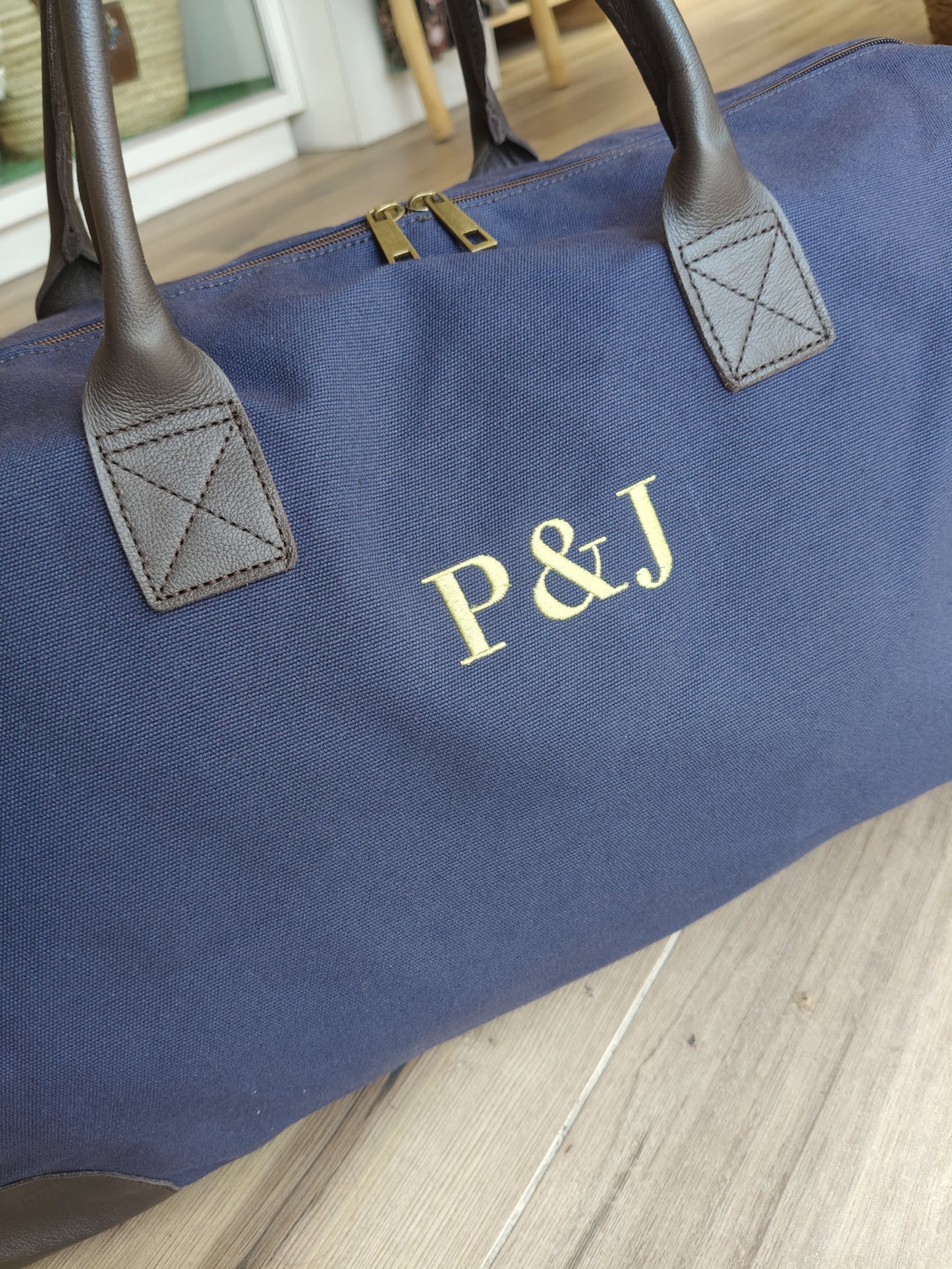 Maleta lona LUCA asas piel (PERSONALIZACION GRATUITA)