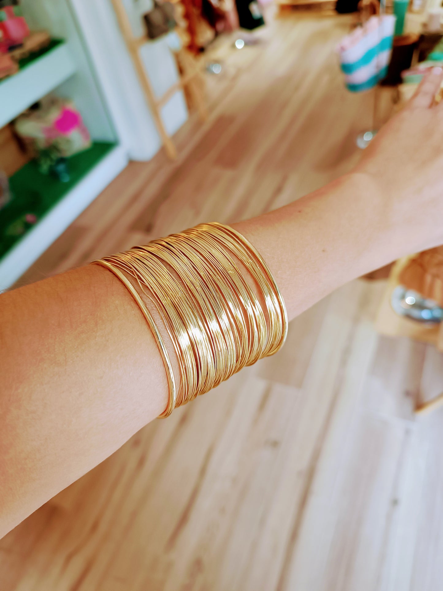Brazalete Acero Dorado