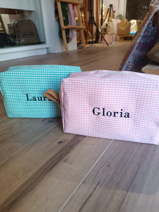 Neceser colores tela Vichy (personalizable)