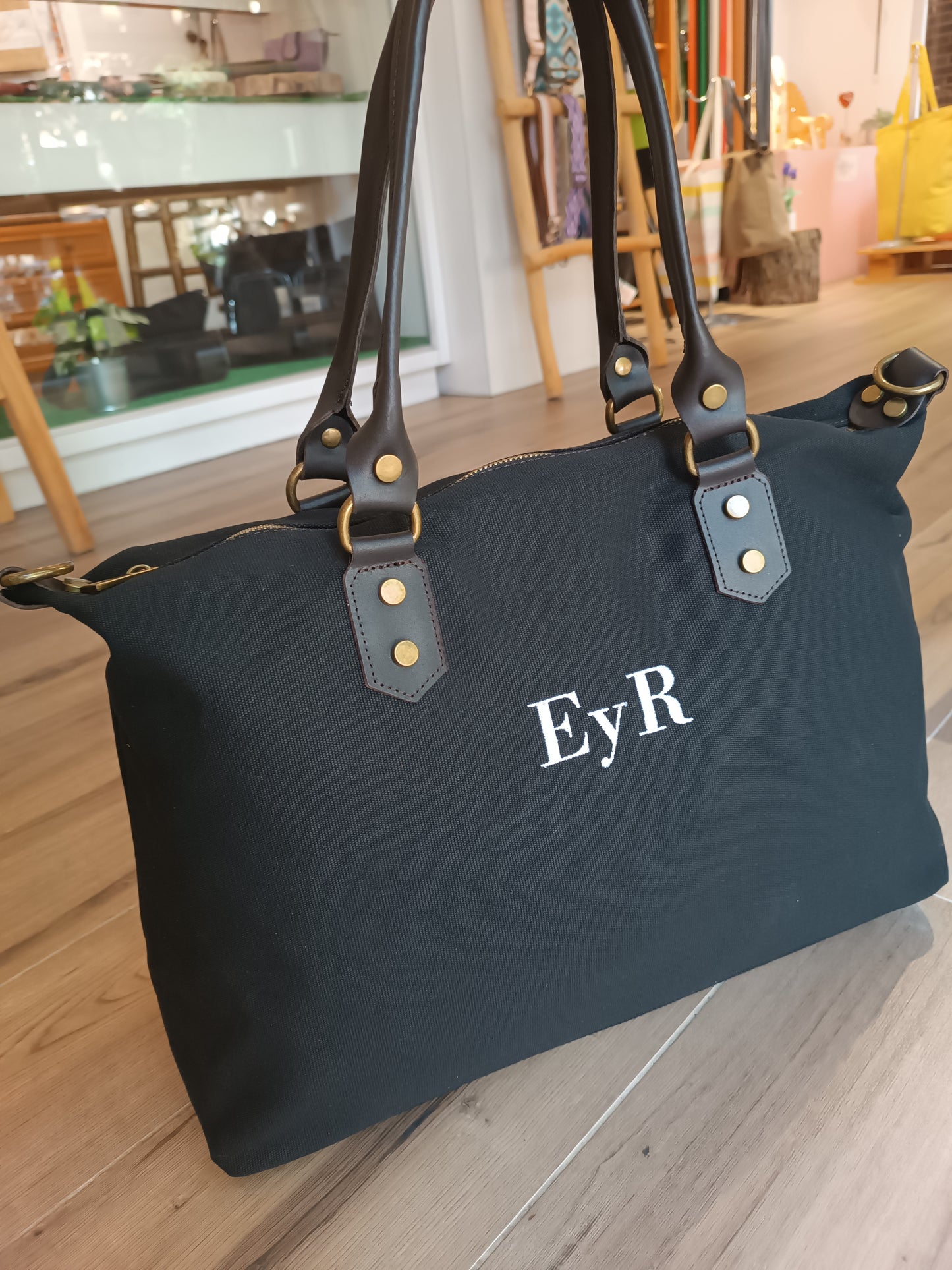 Bolso Camper Lona con asas en piel (PERSONALIZACIÓN GRATUITA)