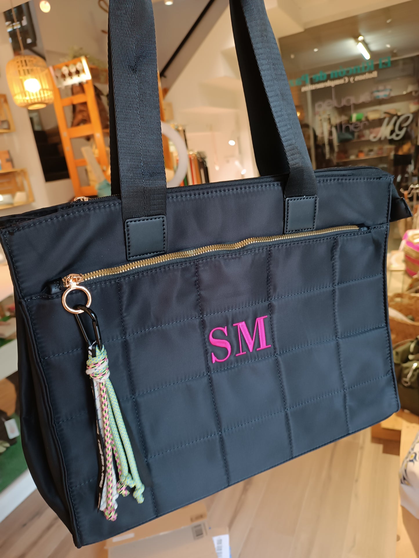 Bolso Pau con asa corta y larga en nailon (PERSONALIZACIÓN GRATUITA)