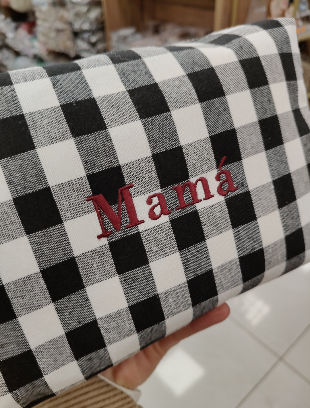 Neceser cuadros lona y piel | Personalización gratuita