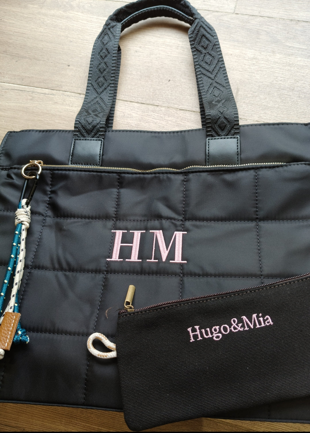 Bolso Pau con asa corta y larga en nailon (PERSONALIZACIÓN GRATUITA)