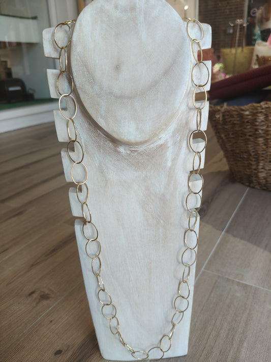 Collar largo acero cadena