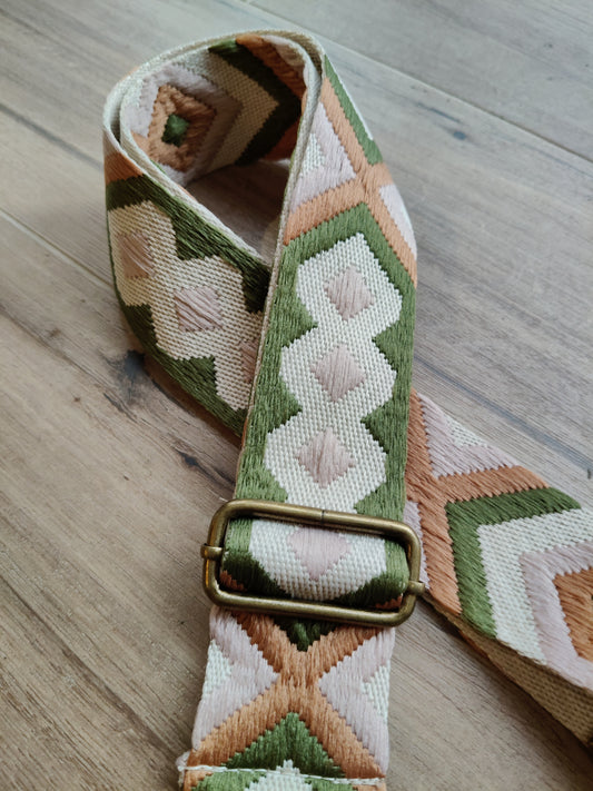 Asa verde-beige-rosa