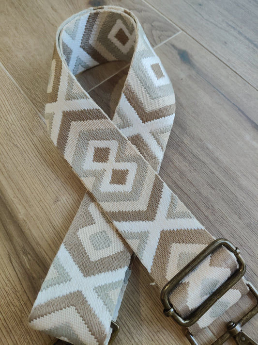 Asa marrón y beige