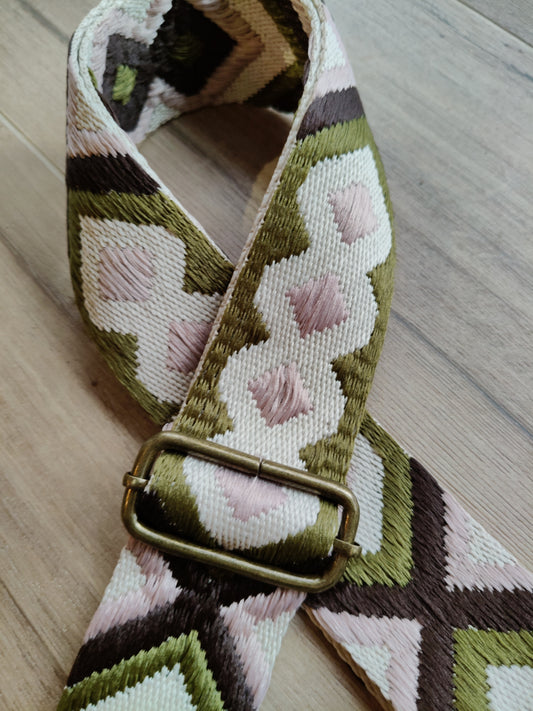 Asa verde militar- beige-rosa