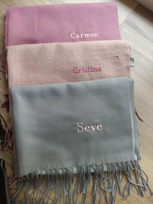 Bufanda Cashmere Unisex "2 tonos" | Personalización gratuita