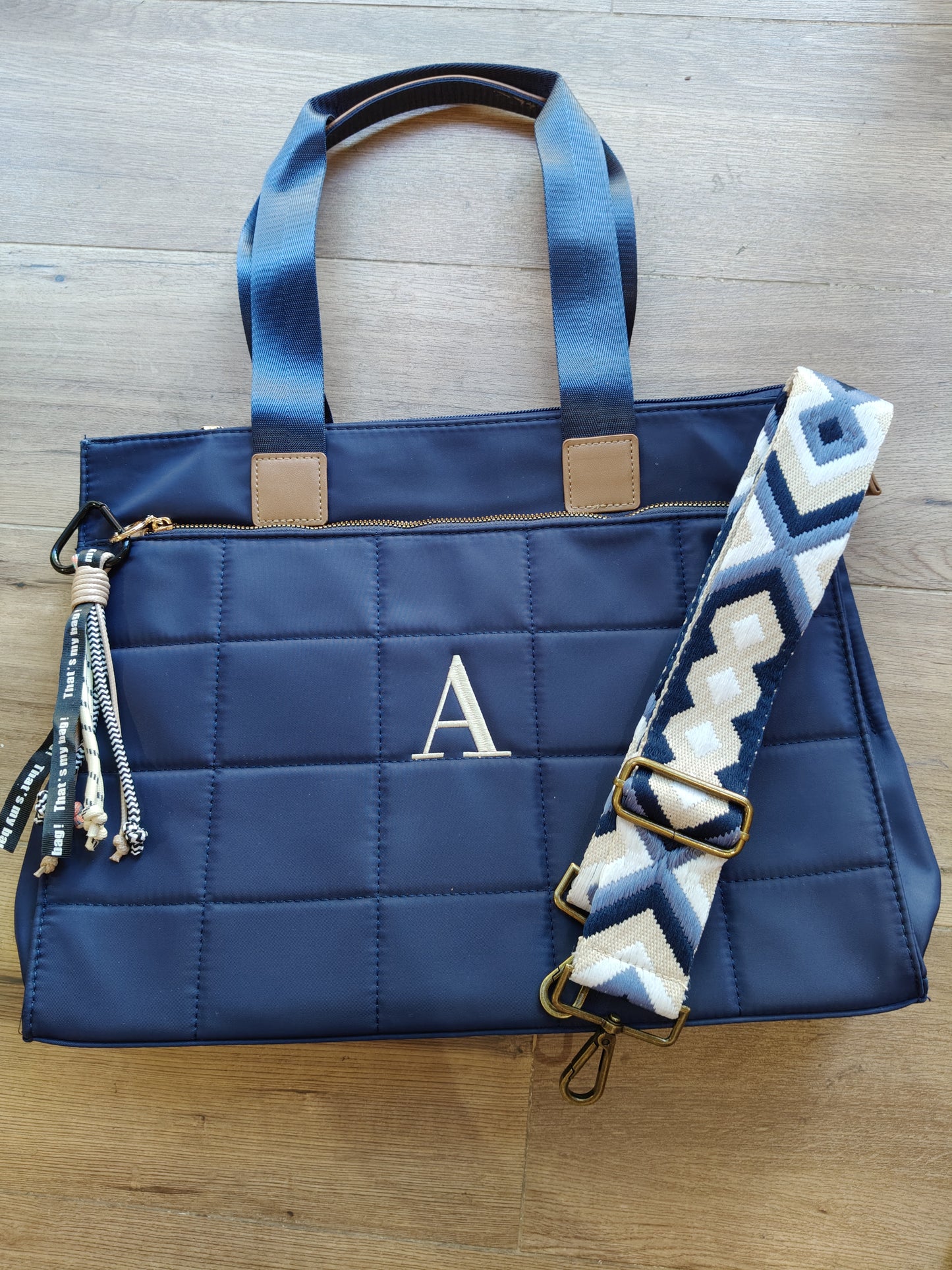 Bolso Pau con asa corta y larga en nailon (PERSONALIZACIÓN GRATUITA)