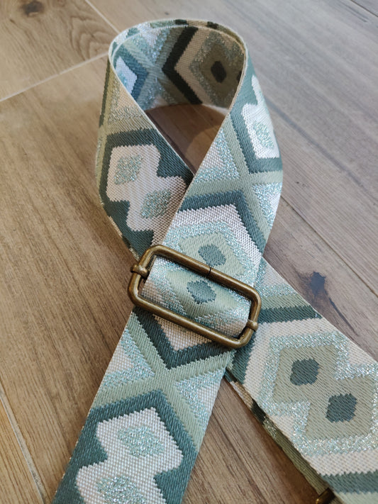 Asa étnica verde- beige