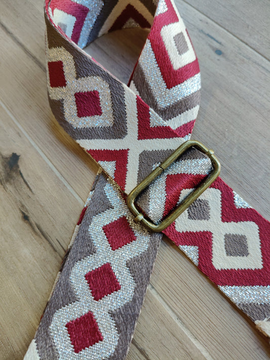 Asa burdeos-plata-beige