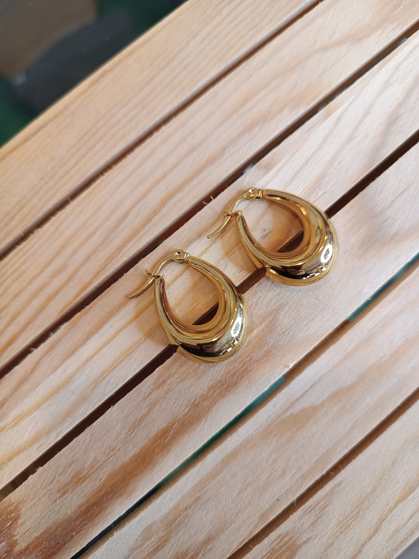 Pendientes Acero Dorado