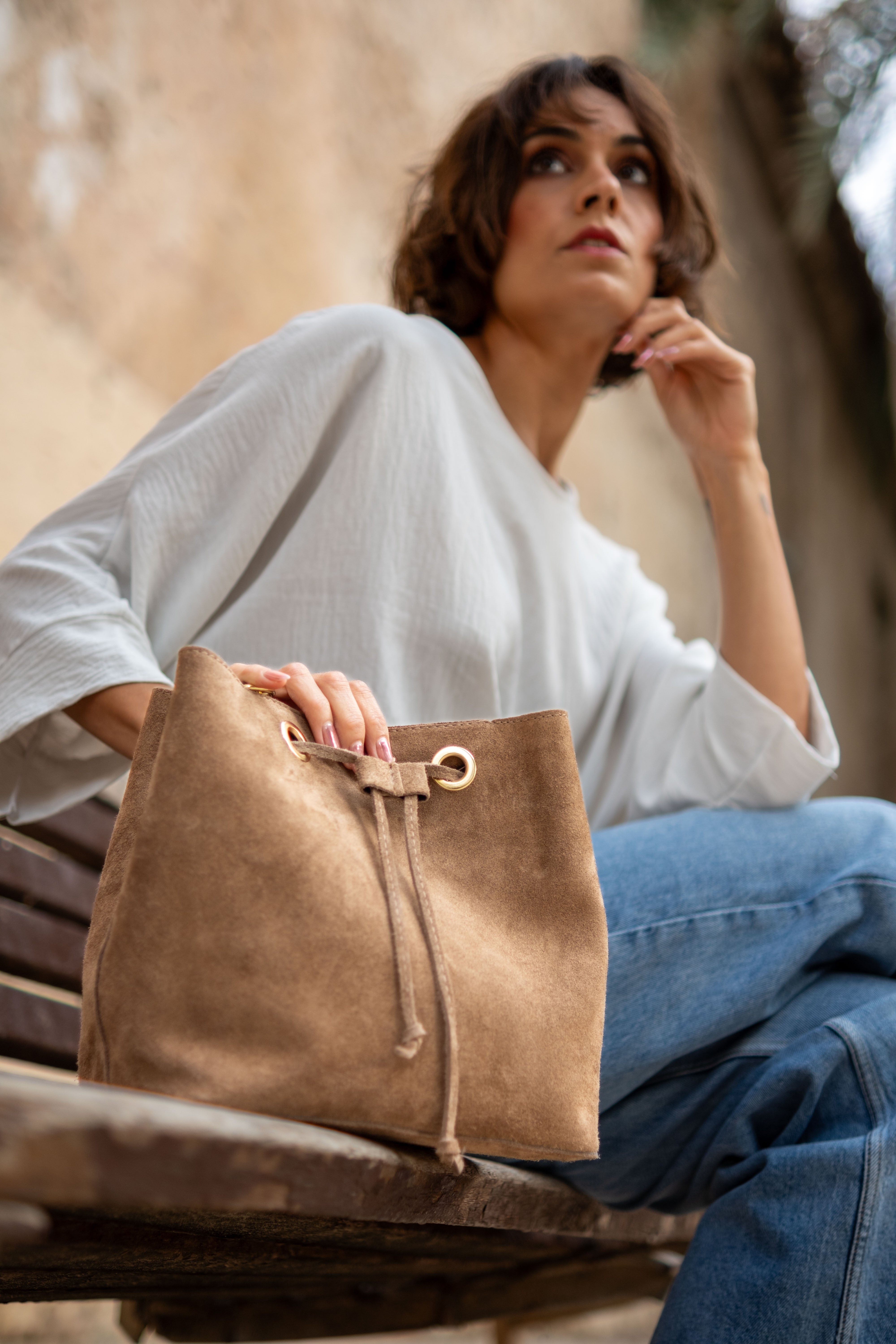 Bolsos de discount ante color camel