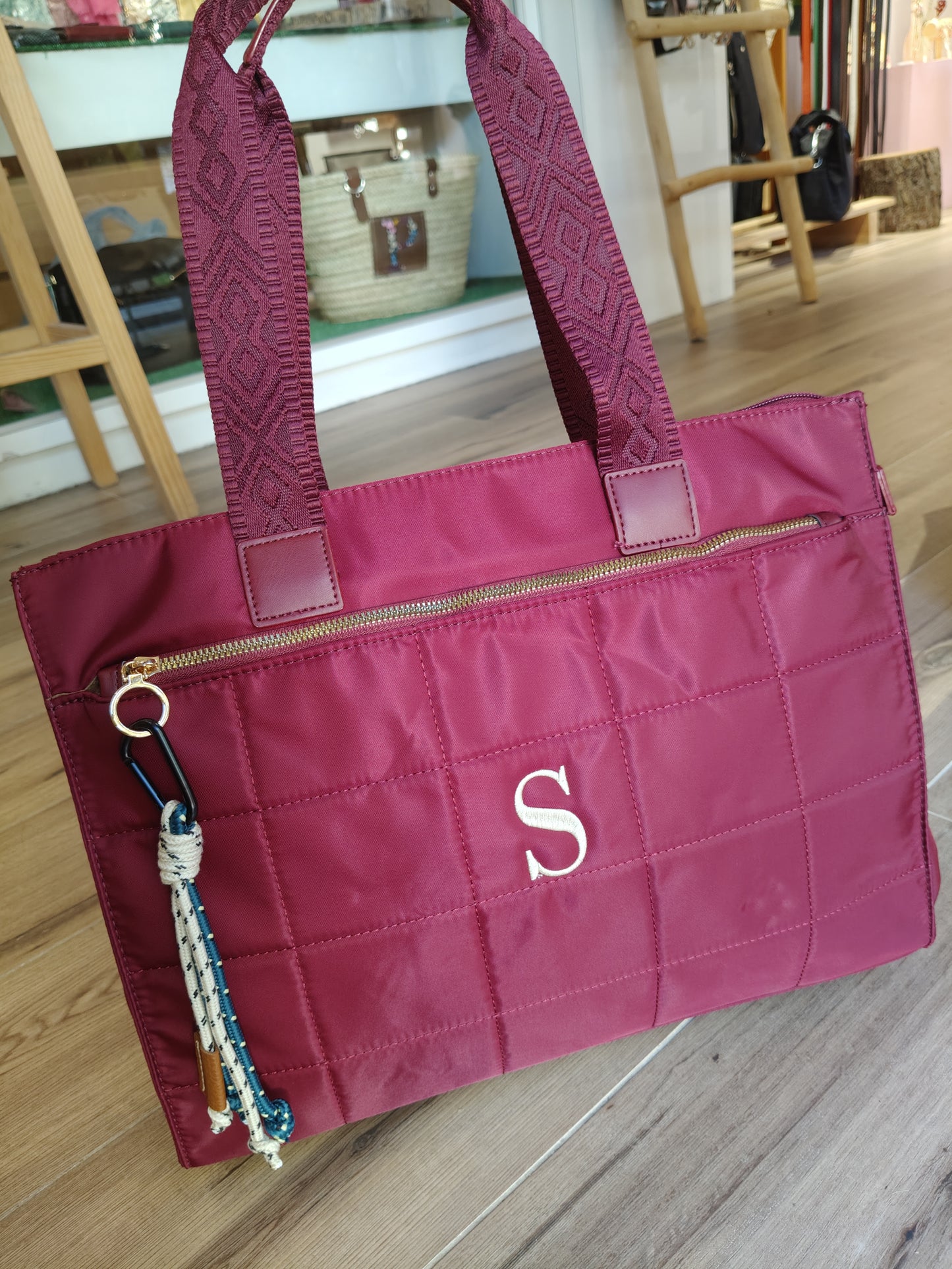 Bolso Pau con asa corta y larga en nailon (PERSONALIZACIÓN GRATUITA)