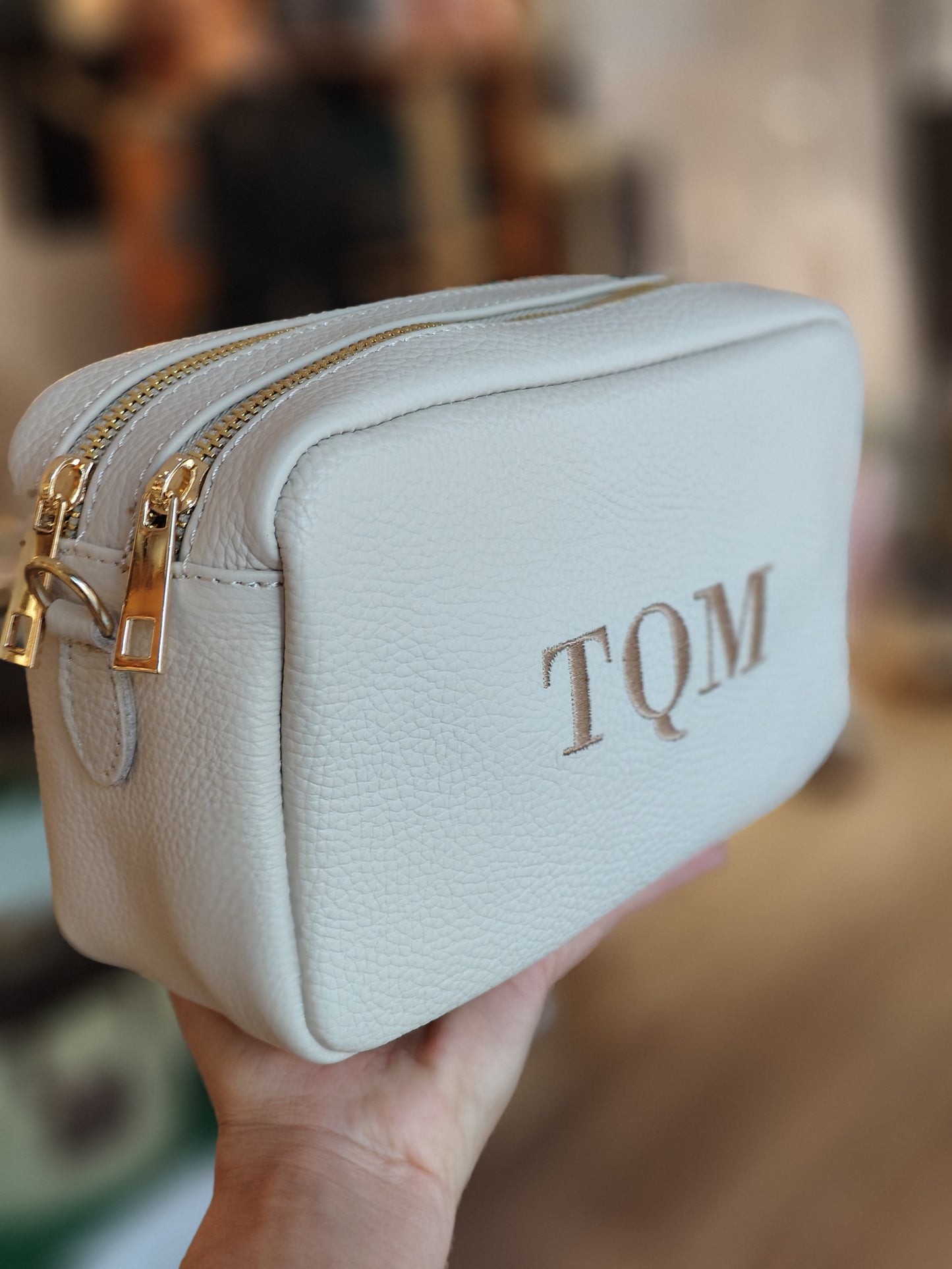 Bolso Nora en piel 2 cremalleras (PERSONALIZACIÓN GRATUITA)