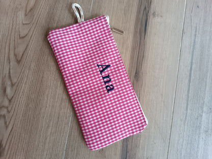 Estuche tela Vichy (personalizable)