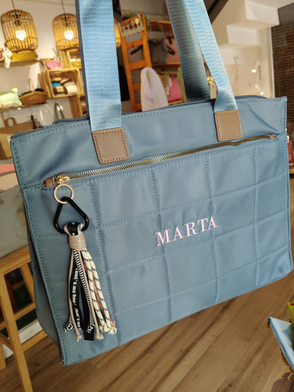 Bolso Pau con asa corta y larga en nailon (PERSONALIZACIÓN GRATUITA)