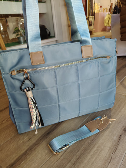 Bolso Pau con asa corta y larga en nailon (PERSONALIZACIÓN GRATUITA)