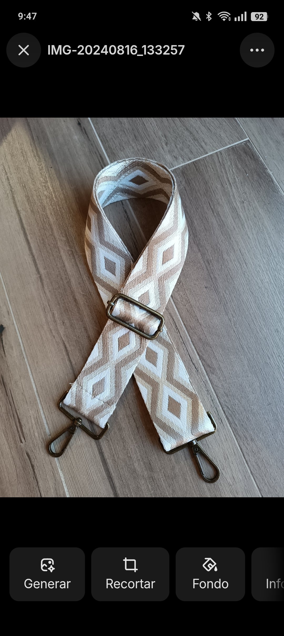 Asa rombos taupe- blanco