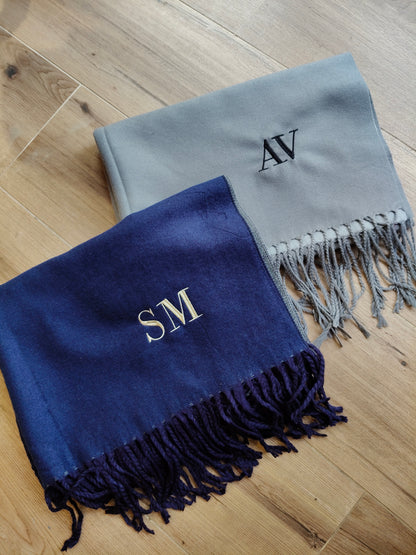 Bufanda Cashmere Unisex  "2 tonos" | Personalización gratuita