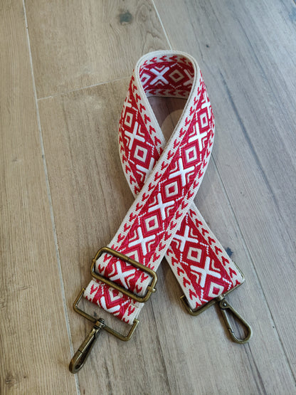 Asa étnica roja- beige