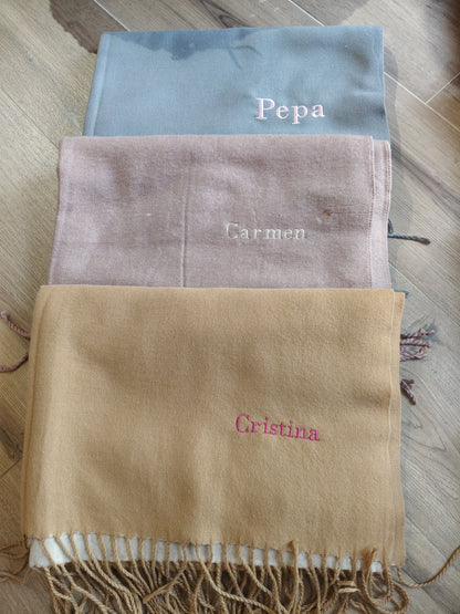 Bufanda Cashmere Unisex  "2 tonos" | Personalización gratuita