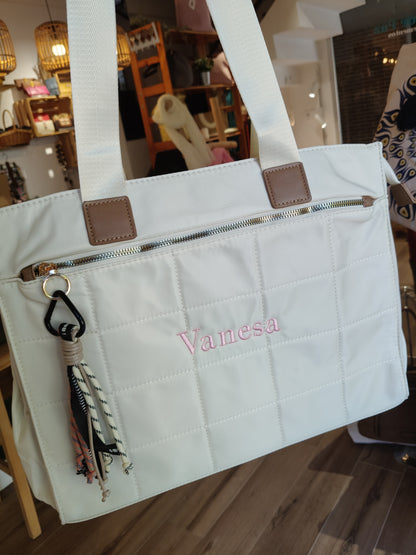 Bolso Pau con asa corta y larga en nailon (PERSONALIZACIÓN GRATUITA)